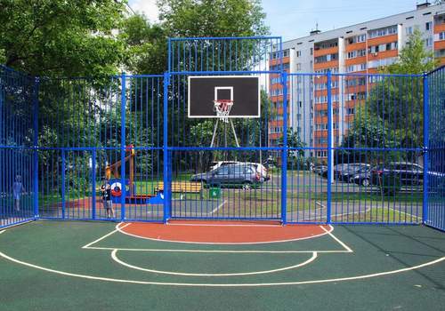 Забор Protect для баскетбольной площадки в Ухте